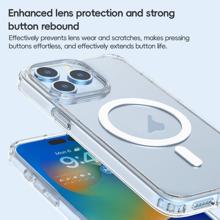 For iPhone 15 Pro ZGA Magsafe Clear PC Hybrid TPU Phone Case(Transparent)