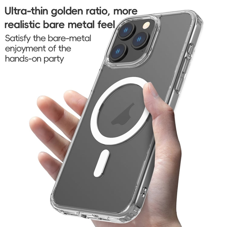 For iPhone 15 ZGA Magsafe Clear PC Hybrid TPU Phone Case(Transparent)