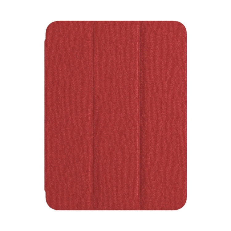 For iPad Pro 12.9 2022/2021/2020 ZGA Tri-Fold Voltage Smart Leather Tablet Case(Red)