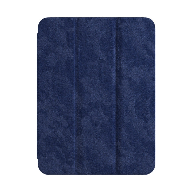 For iPad 2025 / 2022 ZGA Tri-Fold Voltage Smart Leather Tablet Case(Blue)