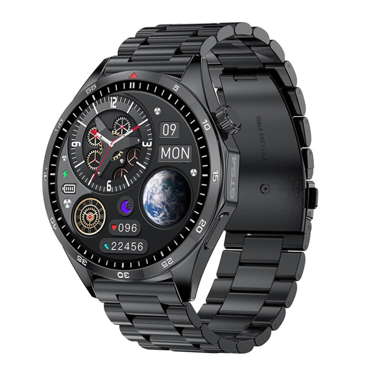 GTS4/LT09 1.5 inch IP67 Fitness Wellness Smart Watch Support Bluetooth Call / Sleep / Blood Oxygen / Heart Rate Health Monitor, Steel Strap(Balck)