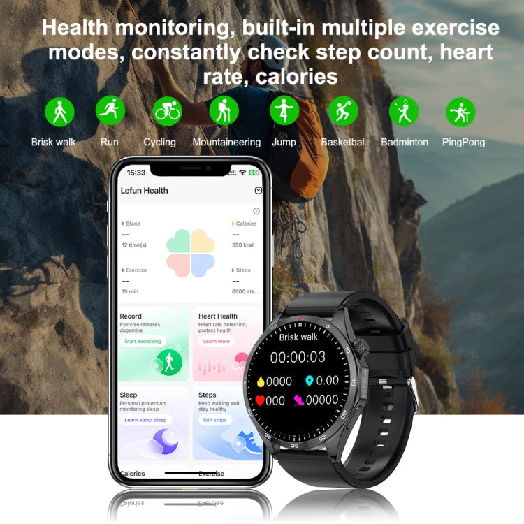 GTS4/LT09 1.5 inch IP67 Fitness Wellness Smart Watch Support Bluetooth Call / Sleep / Blood Oxygen / Heart Rate Health Monitor, Steel Strap(Balck)