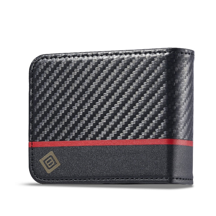 For Samsung Galaxy Z Flip6 / Flip7 FE LC.IMEEKE Carbon Fiber Leather Phone Case(Vertical Black)