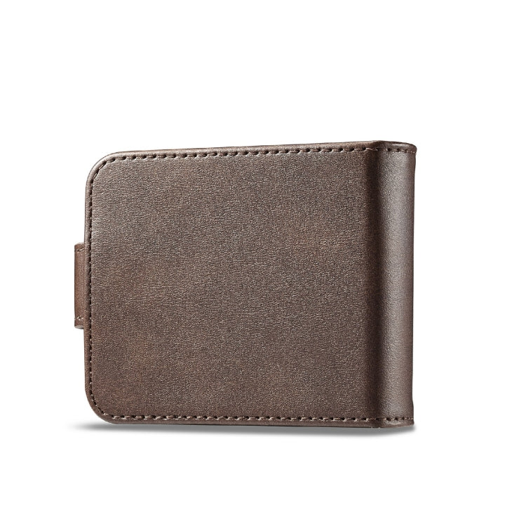 For Samsung Galaxy Z Flip6 / Flip7 FE LC.IMEEKE Calf Texture Leather Phone Case(Coffee)