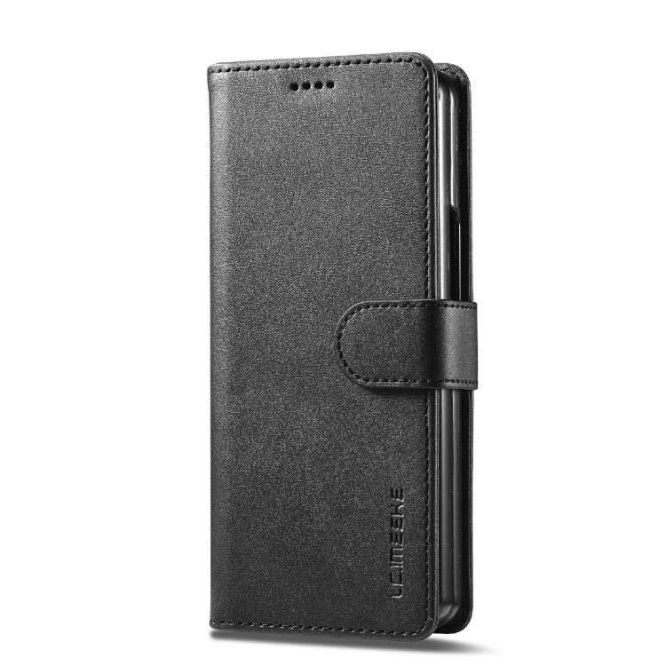 For Samsung Galaxy Z Fold6 5G LC.IMEEKE Calf Texture Leather Phone Case(Black)