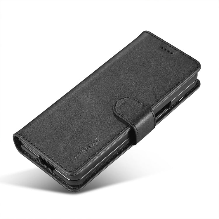For Samsung Galaxy Z Fold6 5G LC.IMEEKE Calf Texture Leather Phone Case(Black)
