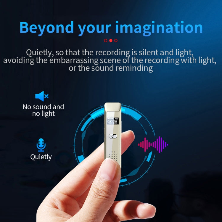JNN Q7 Mini Portable Voice Recorder with OLED Screen, Memory:4GB(Gold)