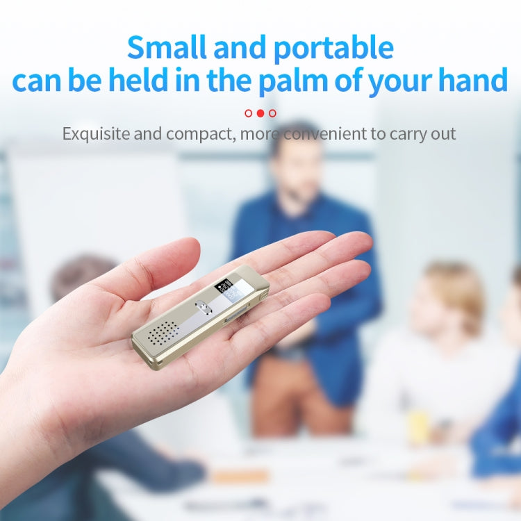 JNN Q7 Mini Portable Voice Recorder with OLED Screen, Memory:8GB(Gold)