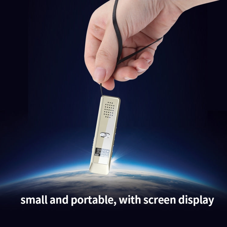 JNN Q7 Mini Portable Voice Recorder with OLED Screen, Memory:8GB(Gold)