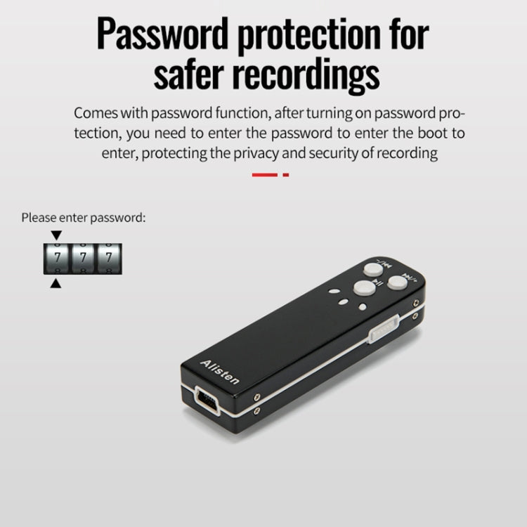 JNN J1 Mini Smart HD Noise Cancelling Voice Recorder, Memory:32GB(Black)