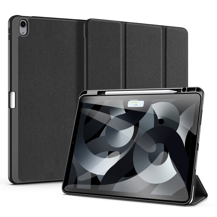 For iPad Air 13 2024 / 2025 / 2026 DUX DUCIS Domo Series Cloth Texture Magnetic Leather Tablet Case(Black)
