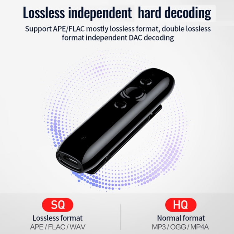 JNN L3 Bluetooth 4.2 Audio Receiver MP3 Player, Memory:8GB(Black)