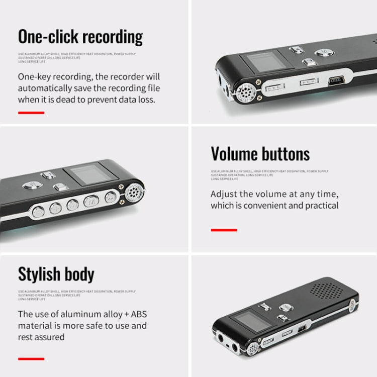 JNN X18 Mini Smart HD Noise Cancelling Voice Recorder, Memory:4GB(Black)