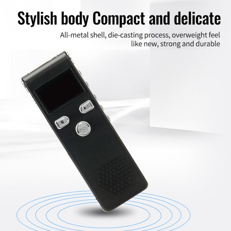 JNN X18 Mini Smart HD Noise Cancelling Voice Recorder, Memory:16GB(Black)
