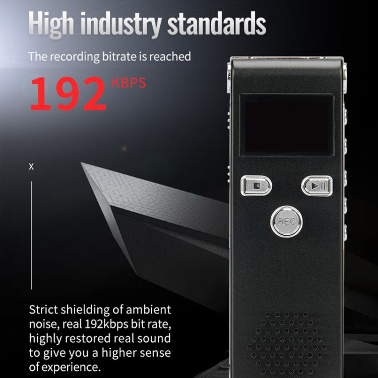 JNN X18 Mini Smart HD Noise Cancelling Voice Recorder, Memory:16GB(Black)