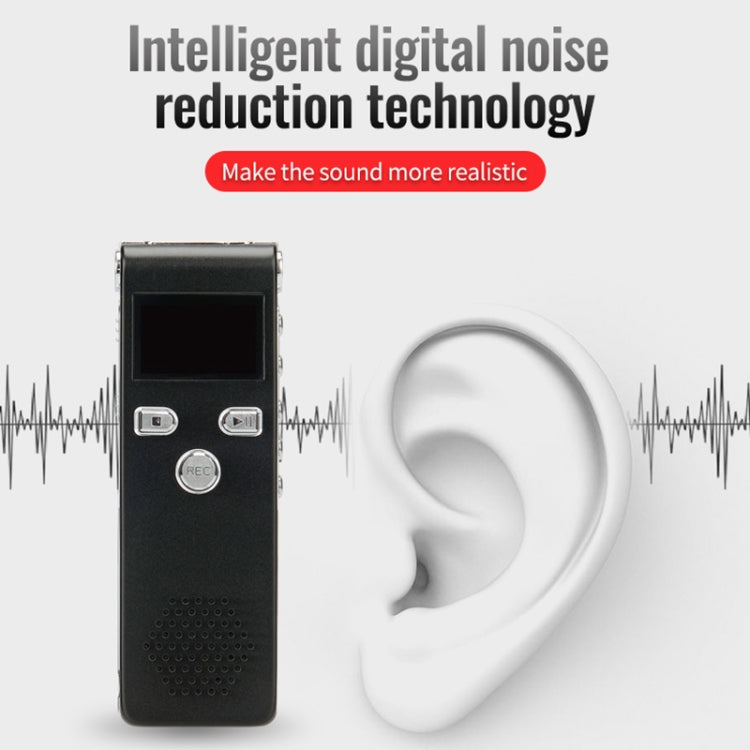 JNN X18 Mini Smart HD Noise Cancelling Voice Recorder, Memory:16GB(Black)
