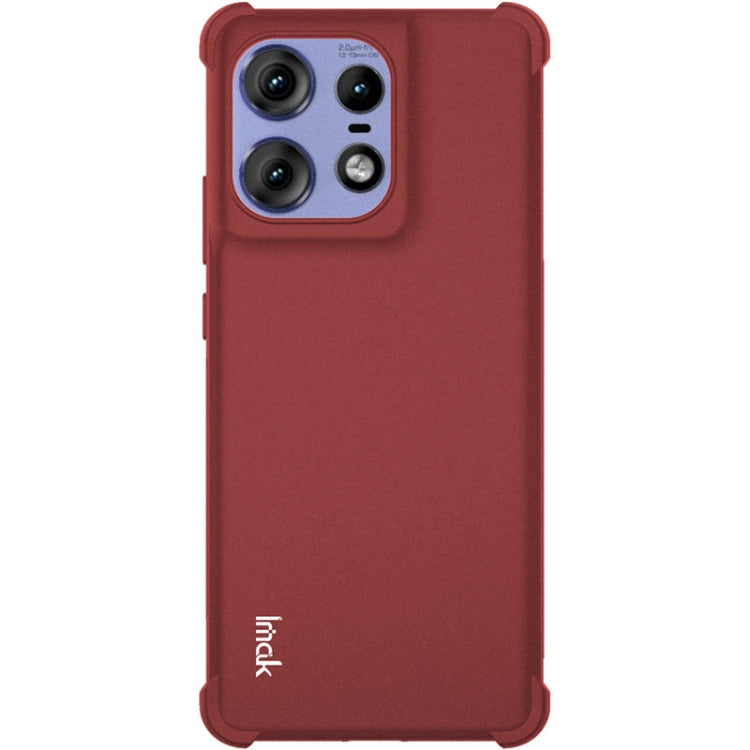 For Motorola Edge 50 Pro imak Shockproof Airbag TPU Phone Case(Matte Red)