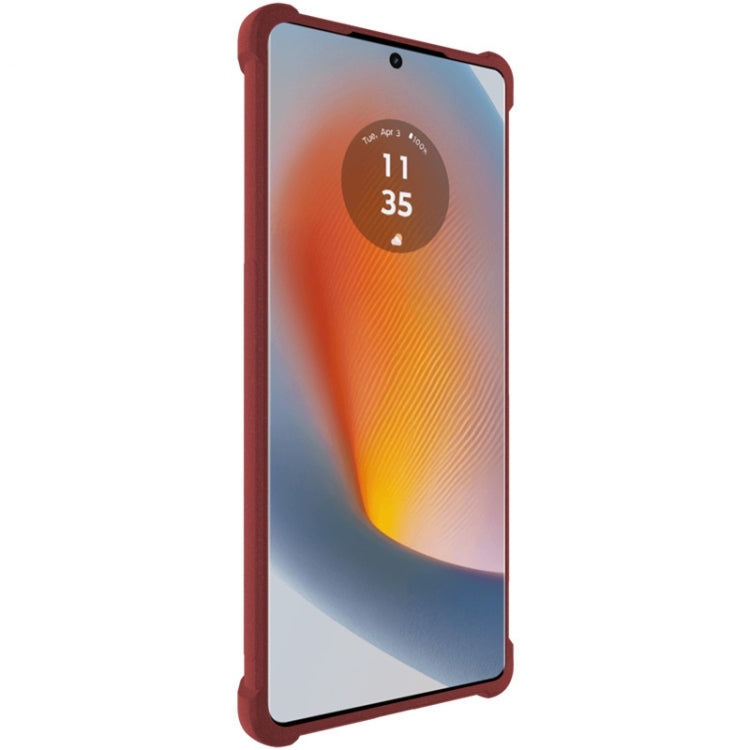 For Motorola Edge 50 Fusion 5G imak Shockproof Airbag TPU Phone Case(Matte Red)