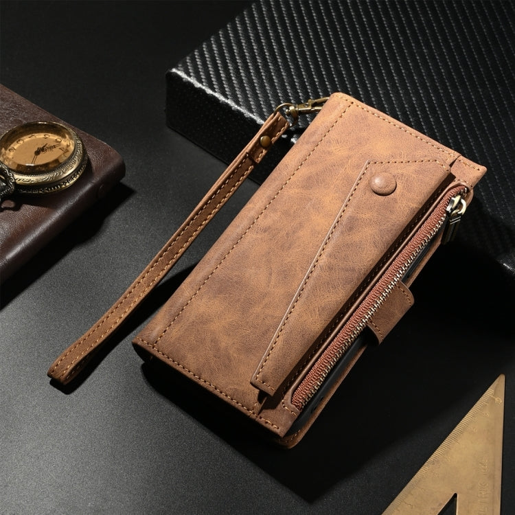 For Motorola Moto G24 Power ESEBLE Retro Frosted RFID Leather Phone Case(Brown)