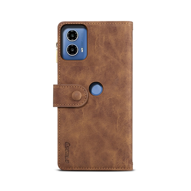 For Motorola Moto G24 Power ESEBLE Retro Frosted RFID Leather Phone Case(Brown)