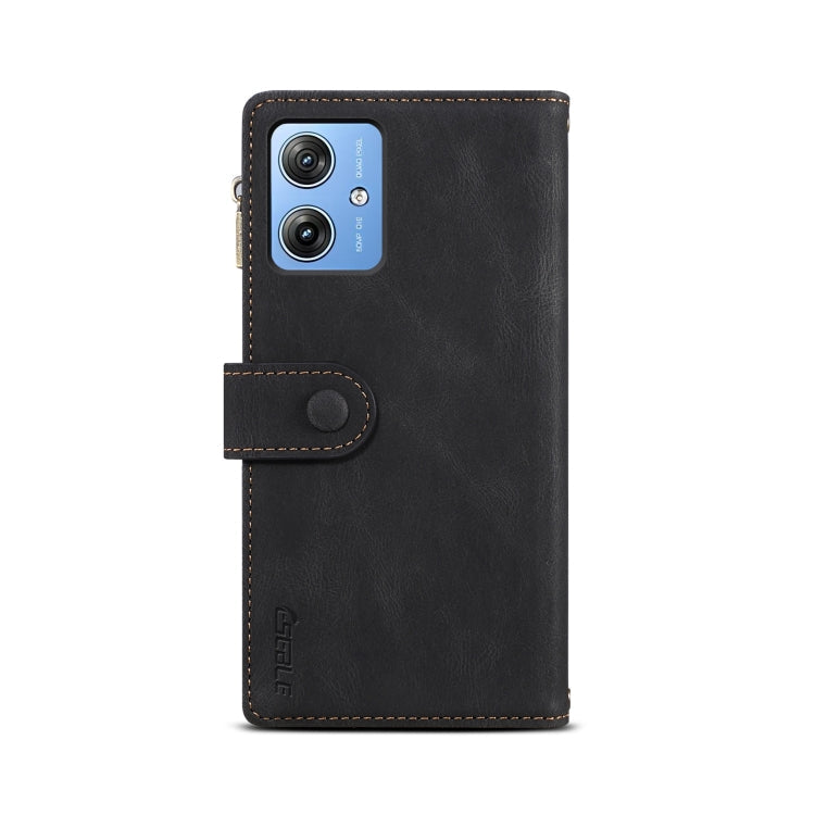For Motorola Moto G64 5G Global ESEBLE Retro Frosted RFID Leather Phone Case(Black)