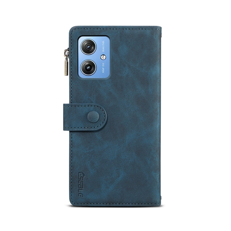 For Motorola Moto G64 5G Global ESEBLE Retro Frosted RFID Leather Phone Case(Dark Green)