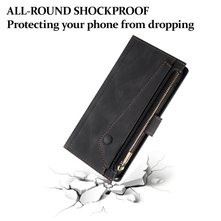 For Motorola Edge 60 Pro ESEBLE Retro Frosted RFID Leather Phone Case(Black)