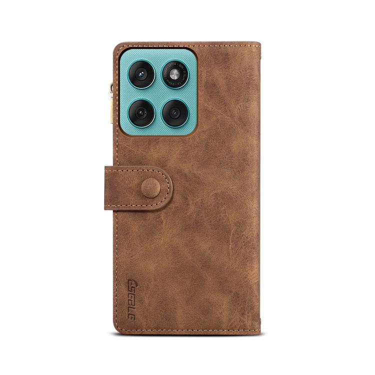 For Motorola Edge 60 Pro ESEBLE Retro Frosted RFID Leather Phone Case(Brown)