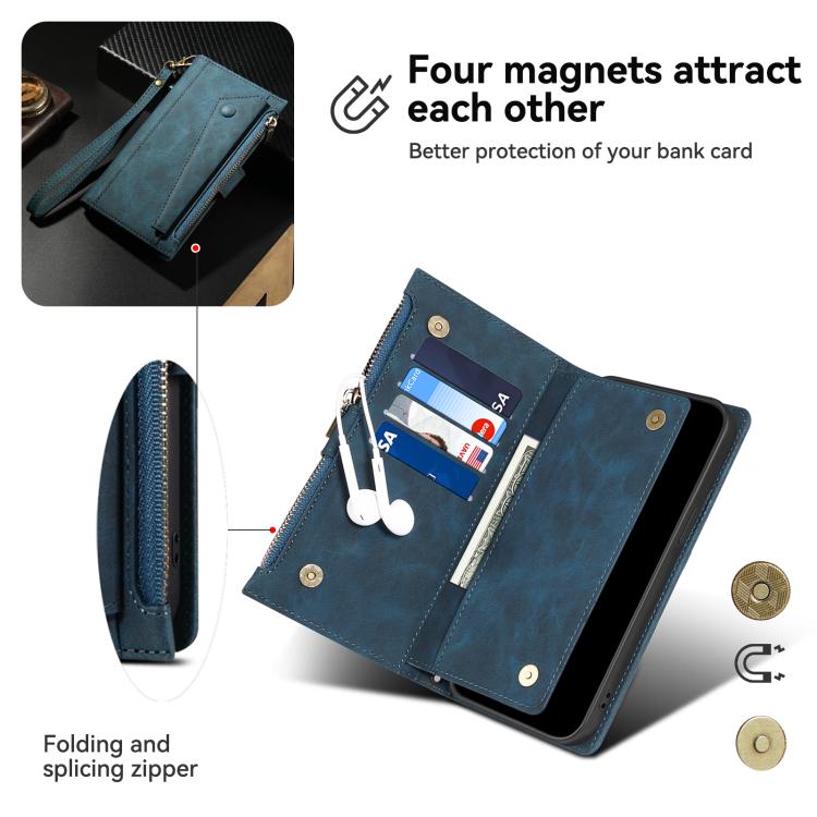 For Motorola Edge 5G 2025 ESEBLE Retro Frosted RFID Leather Phone Case(Dark Green)