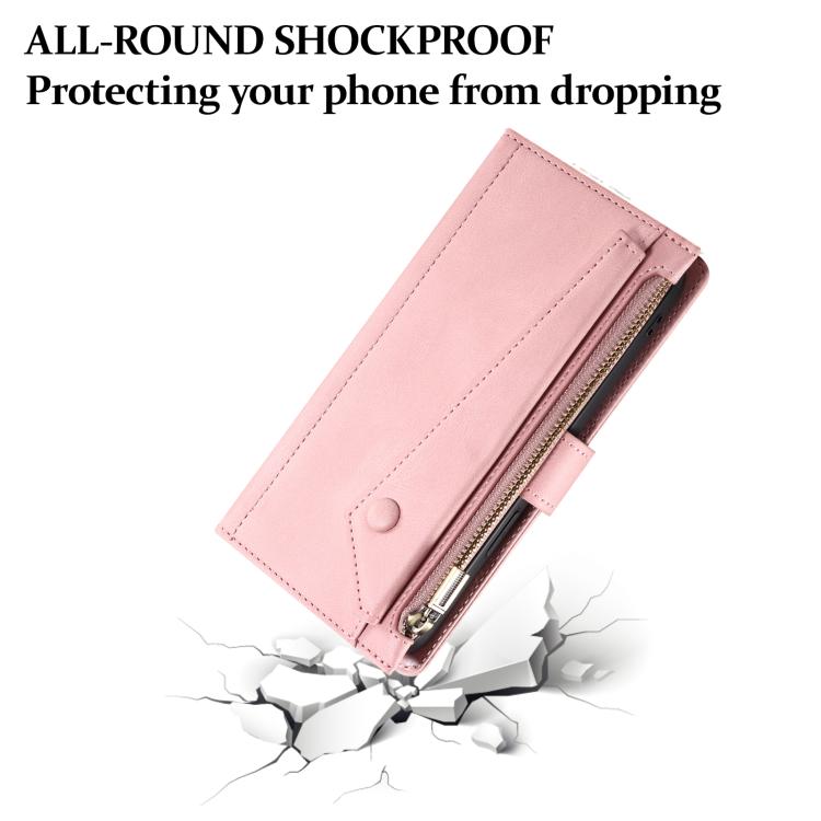 For Motorola Edge 60 ESEBLE Retro Frosted RFID Leather Phone Case(Rose Gold)