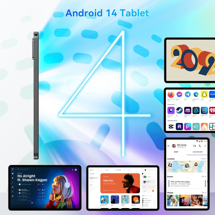 HEADWOLF Hpad6 4G LTE Tablet PC, 8GB+256GB, 11.97 inch Android 14 MT8781 Octa Core Support Dual SIM, Global Version with Google Play(Dark Grey)