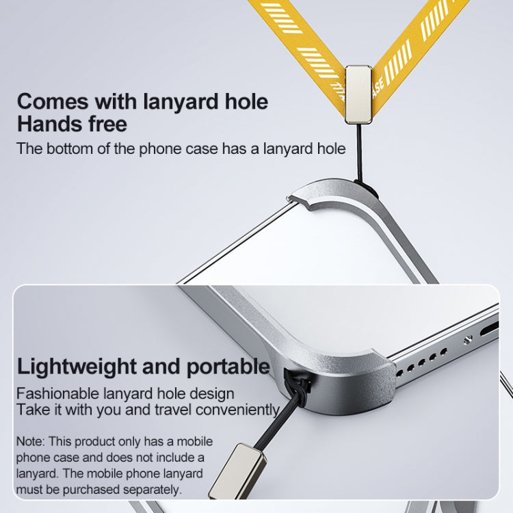 Frameless X-shaped Metal Phone Case, For iPhone 15 Pro Max, For iPhone 15 Pro, For iPhone 15, For iPhone 13 / 14, For iPhone 13 Pro / 14 Pro, For iPhone 13 Pro Max / 14 Pro Max