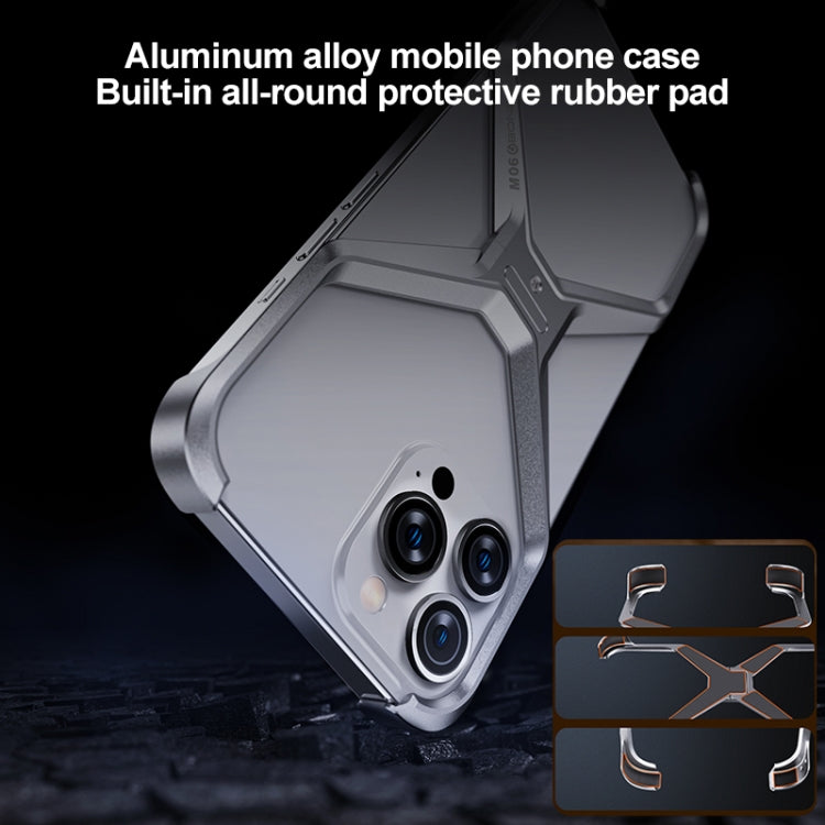Frameless X-shaped Metal Phone Case, For iPhone 15 Pro Max, For iPhone 15 Pro, For iPhone 15, For iPhone 13 / 14, For iPhone 13 Pro / 14 Pro, For iPhone 13 Pro Max / 14 Pro Max