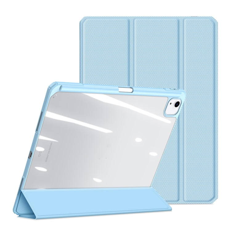 For iPad Air 13 2024 / 2025 / 2026 DUX DUCIS TOBY Series Antiskid Leather Tablet Case with Sleep / Wake-up Function(Blue)