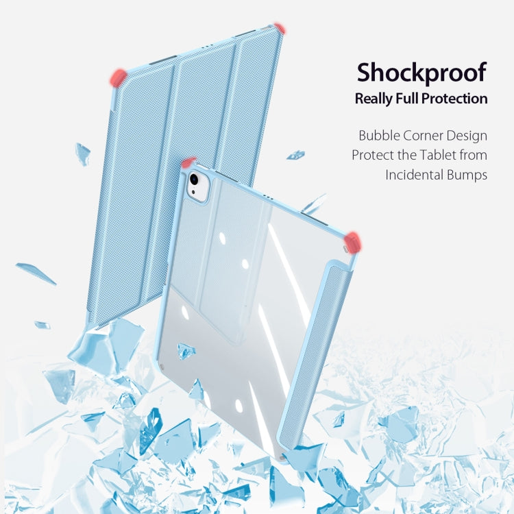 For iPad Air 13 2024 / 2025 / 2026 DUX DUCIS TOBY Series Antiskid Leather Tablet Case with Sleep / Wake-up Function(Blue)