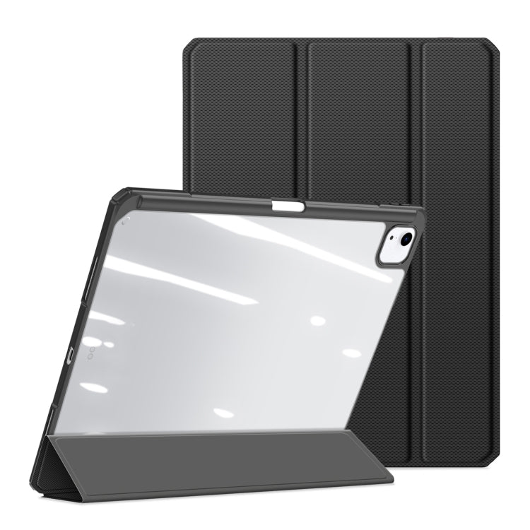 For iPad Air 13 2024 / 2025 / 2026 DUX DUCIS TOBY Series Antiskid Leather Tablet Case with Sleep / Wake-up Function(Black)