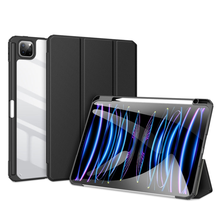For iPad Pro 11 2025 / 2024 DUX DUCIS TOBY Series Antiskid Leather Tablet Case with Sleep / Wake-up Function(Black)