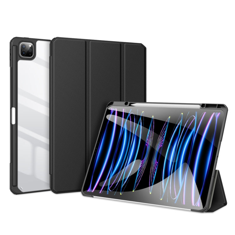 For iPad Pro 13 2025 / 2024 DUX DUCIS TOBY Series Antiskid Leather Tablet Case with Sleep / Wake-up Function(Black)