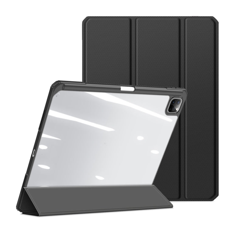 For iPad Pro 13 2025 / 2024 DUX DUCIS TOBY Series Antiskid Leather Tablet Case with Sleep / Wake-up Function(Black)