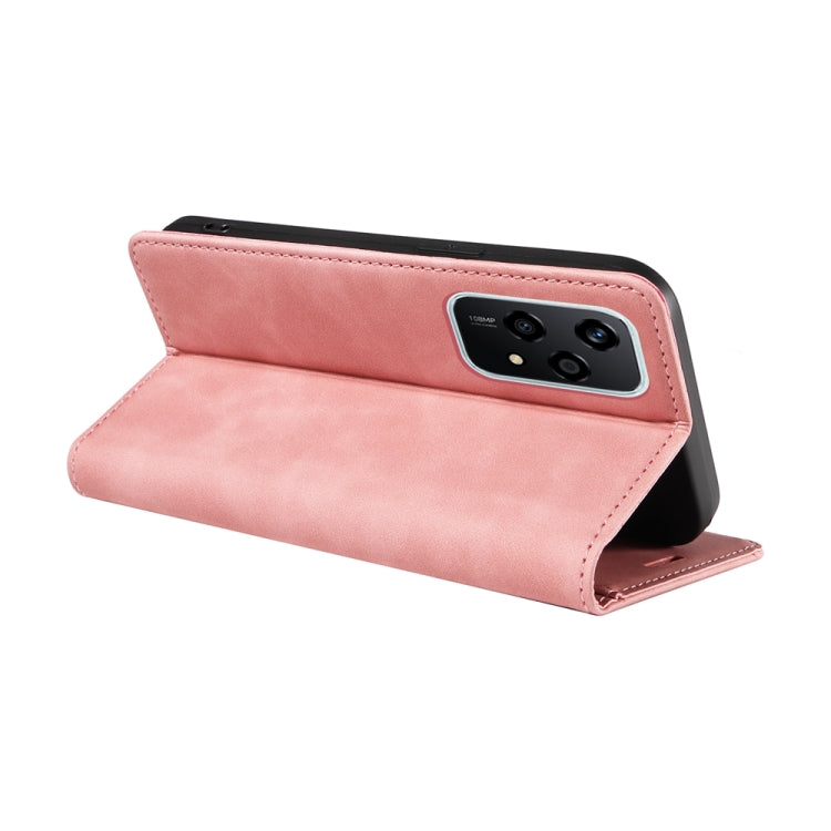For Honor 200 Lite Global BETOPNICE Suction RFID Anti-theft Leather Phone Case(Pink)