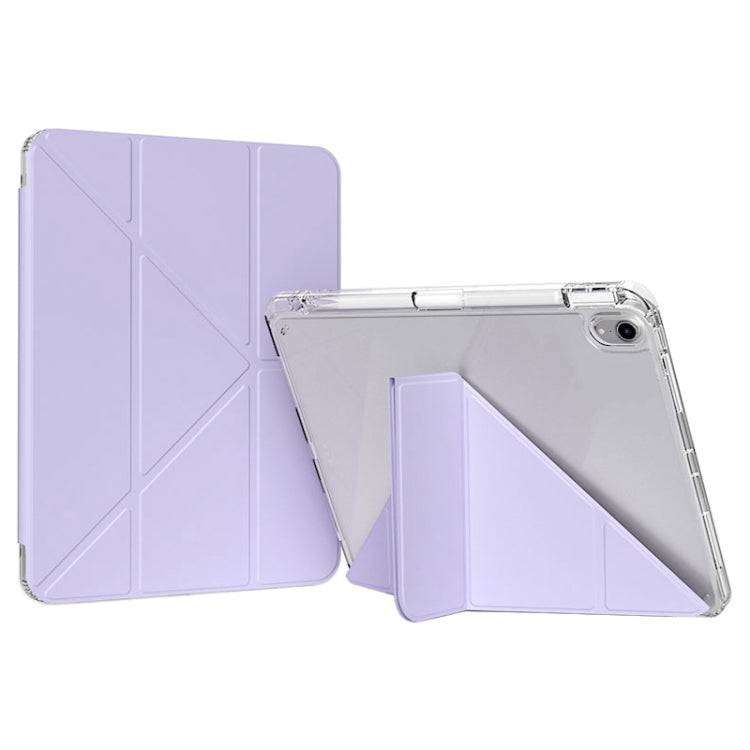 For iPad Air 11 2026 / 2025 / 2024 / Air 5 / 4 GEBEI Deformation Leather Tablet Case(Purple)