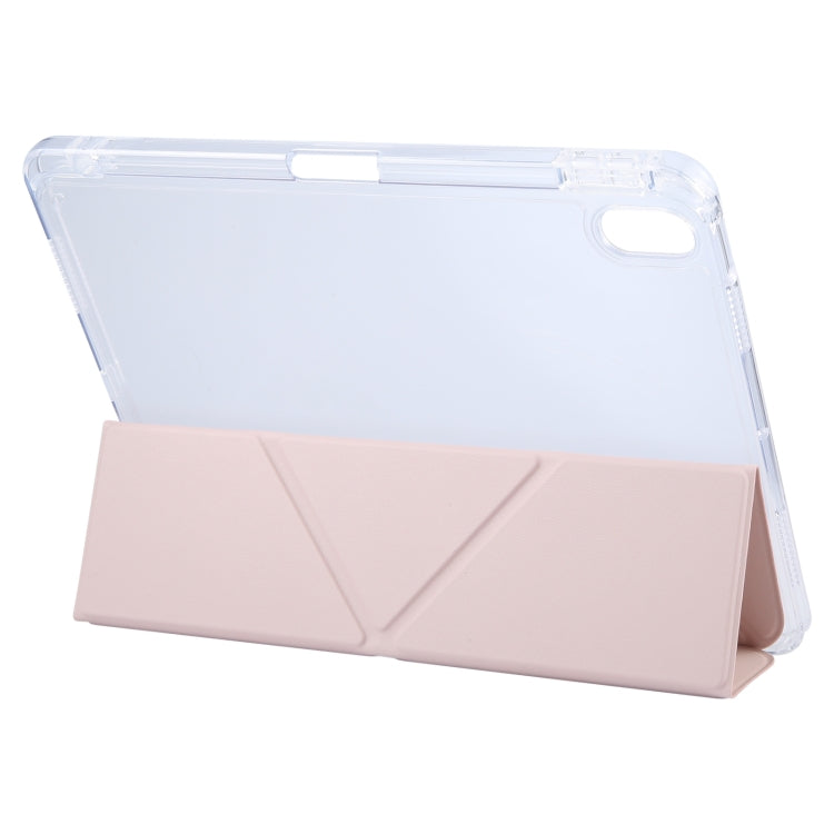 For iPad Air 11 2026 / 2025 / 2024 / Air 5 / 4 GEBEI Deformation Leather Tablet Case(Pink)