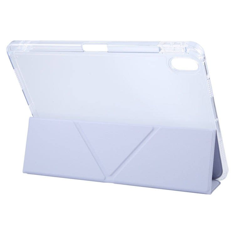 For iPad Pro 11 2022 GEBEI Deformation Leather Tablet Case(Purple)
