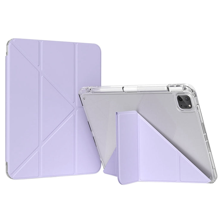 For iPad Pro 13 2025 / 2024 GEBEI Deformation Leather Tablet Case(Purple)