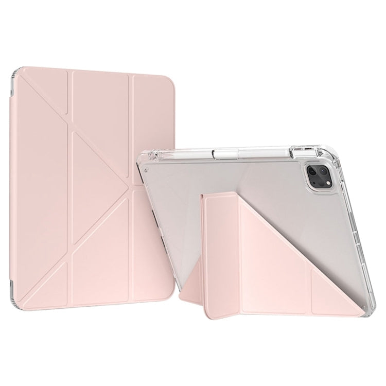 For iPad Pro 13 2025 / 2024 GEBEI Deformation Leather Tablet Case(Pink)