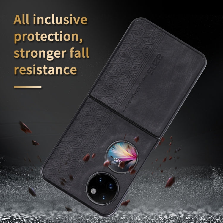For Huawei Pocket 2 AZNS 3D Embossed Skin Feel Phone Case(Brown)