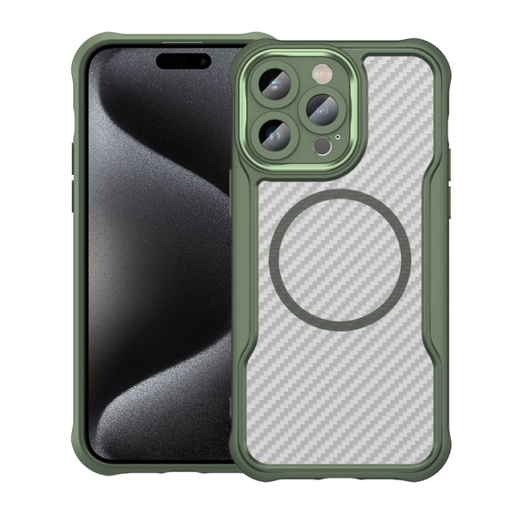 Carbon Fiber Texture MagSafe Translucent Phone Case, For iPhone 16 Pro, For iPhone 16 Plus, For iPhone 16, For iPhone 15 Pro Max, For iPhone 15 Pro, For iPhone 15 Plus / 14 Plus