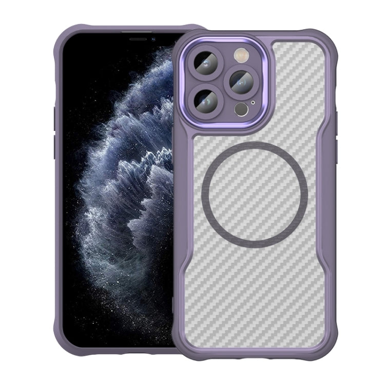 Carbon Fiber Texture MagSafe Translucent Phone Case, For iPhone 12, For iPhone 12 Pro Max, For iPhone 12 Pro, For iPhone 11 Pro Max, For iPhone 11, For iPhone 11 Pro