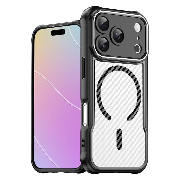 Carbon Fiber Texture MagSafe Translucent Phone Case, For iPhone 17e / 16e, For iPhone 17 Pro Max, For iPhone 17 Pro, For iPhone 17, For  iPhone Air, For iPhone 16 Pro Max