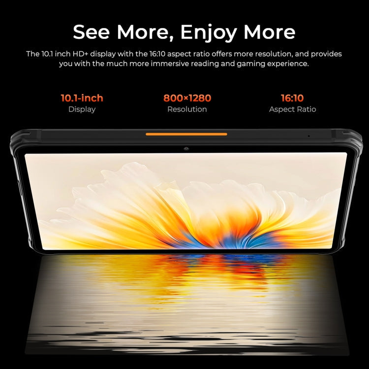 [HK Warehouse] HOTWAV Tab R7 Rugged Tablet, 6GB+256GB, 10.1 inch Android 13 Unisoc Tiger T606 Octa Core 4G Network, Global Version with Google Play(Black Grey)